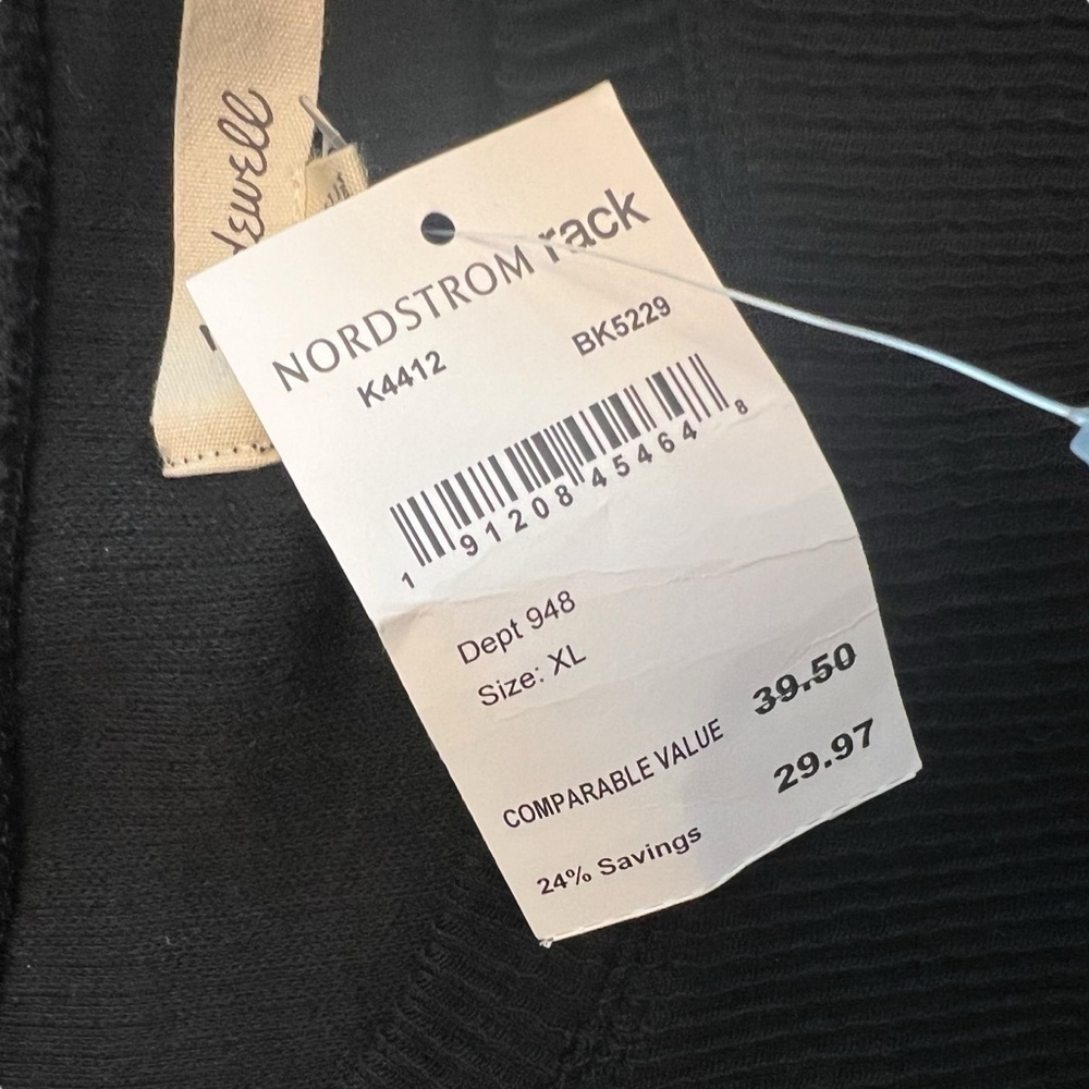 Madewell - NWT Texture & Thread Jacquard Knot-Front Top Sz XL - Picture 7 of 9